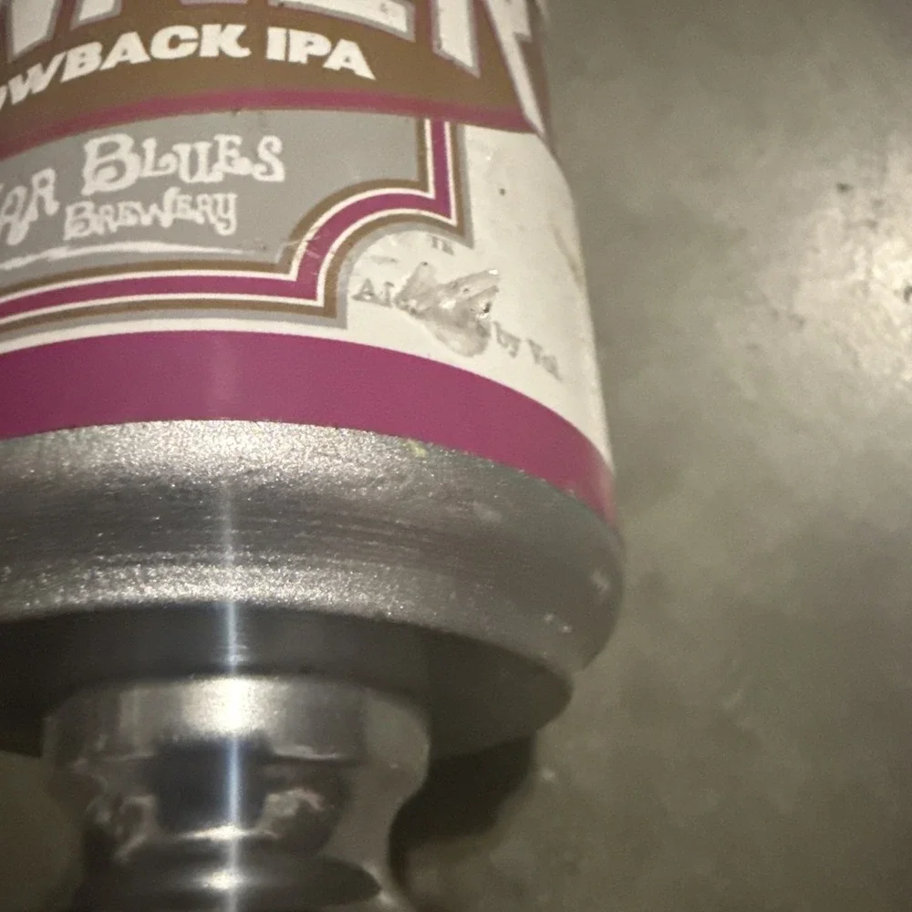 OSKAR BLUES PINNER THROWBACK IPA TAP‎ HANDLE Passion Fruit BEER CAN Brewing Co